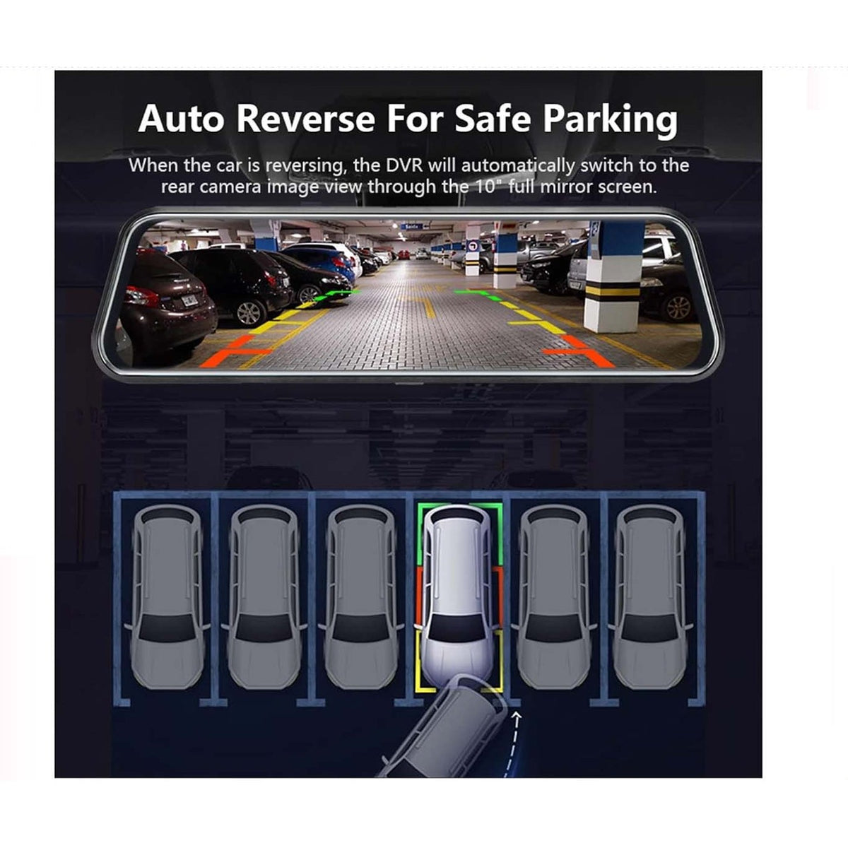 10" Touch Screen Dash Cam with reverse Camera image 5