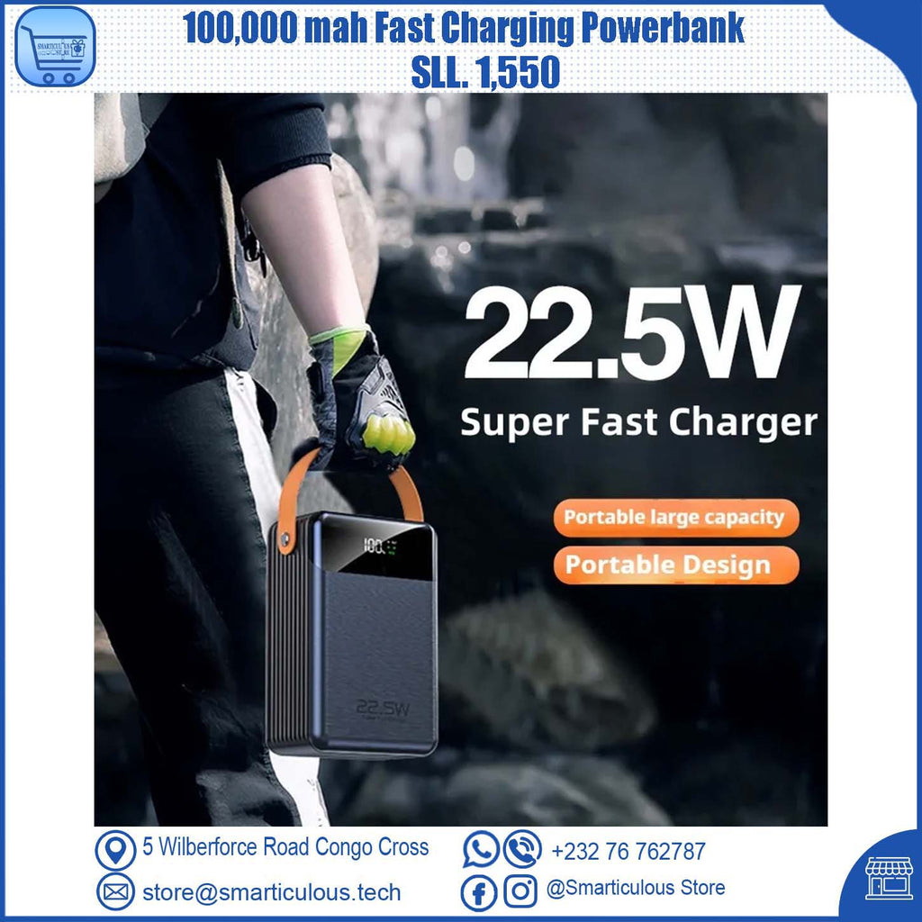 100,000mAh 22.5W Fast Charging Powerbank