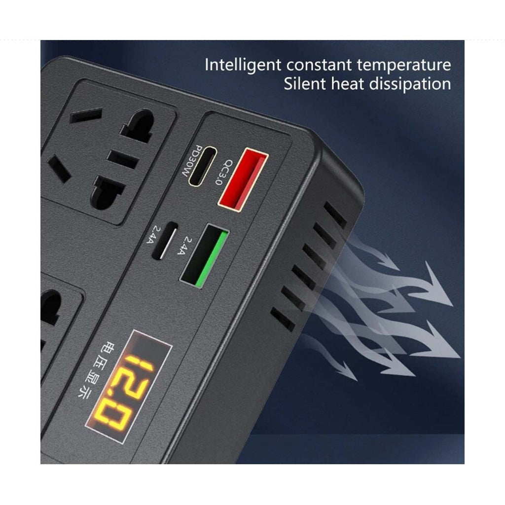 12:24V Car Inverter with Dual 200W USA output image 2