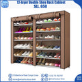 12-Layer Double Shoe Rack Cabinet