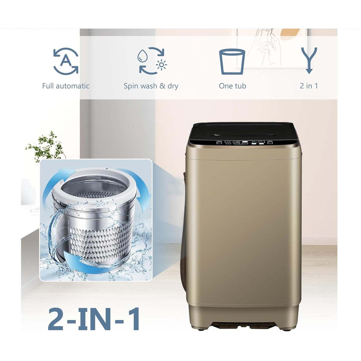 12kg Top Load Automatic Washing Machine with Dryer image 6
