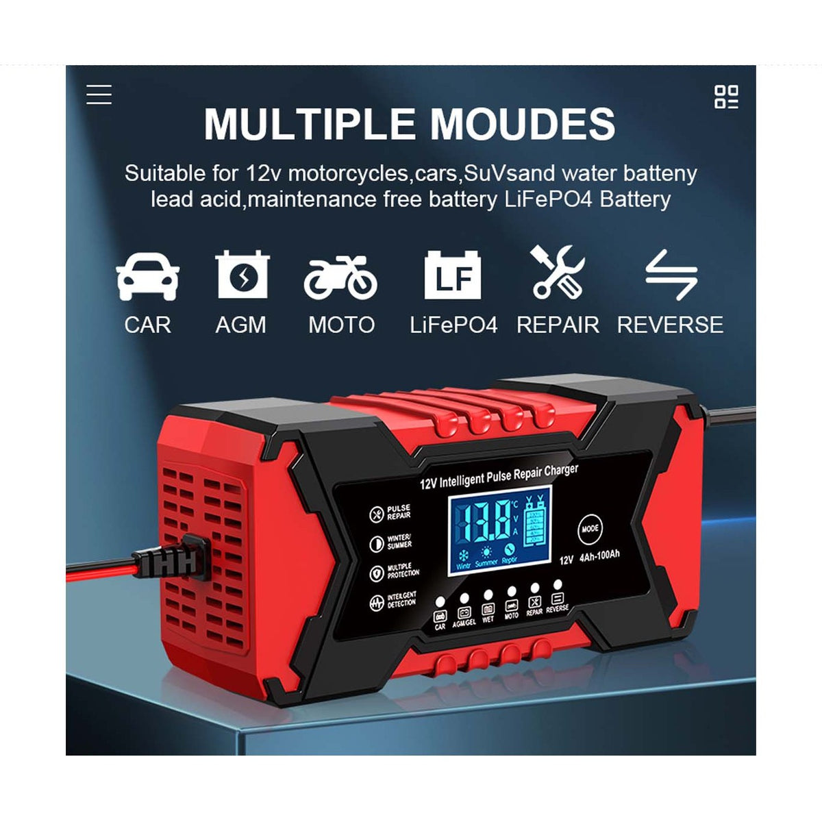 12V Automatic Smart Car Battery Charger product image 3