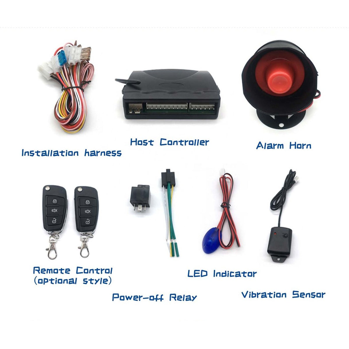 12V Universal Car Alarm System with Keyless Entry product image 3