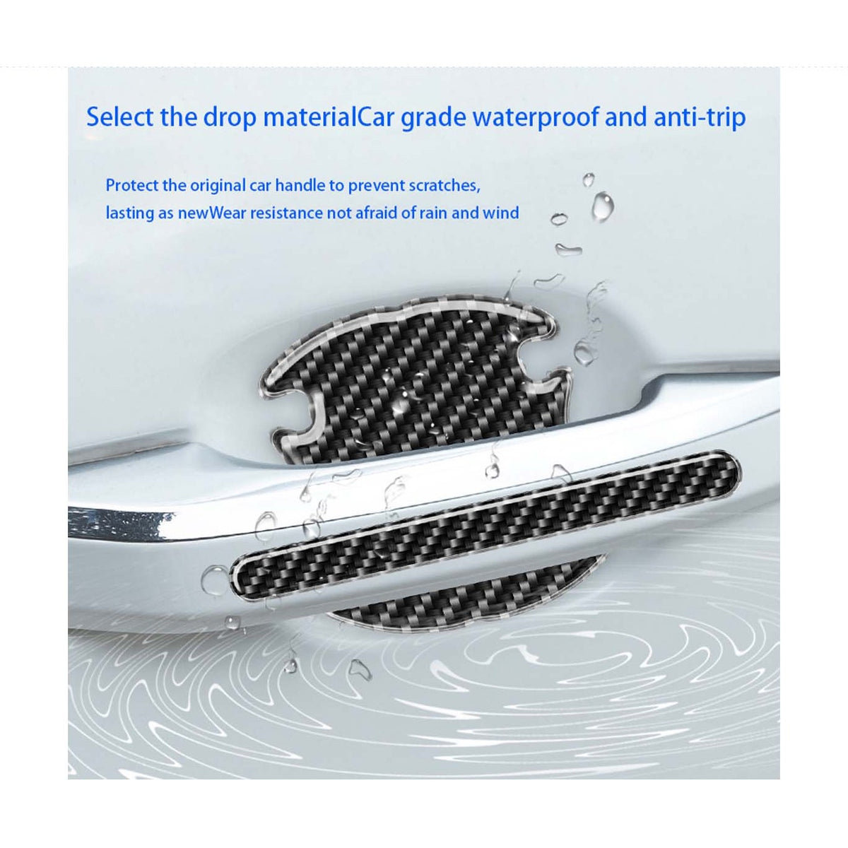 14Pcs Carbon Fiber Anti-Scratches Door Handle Sticker product image 4