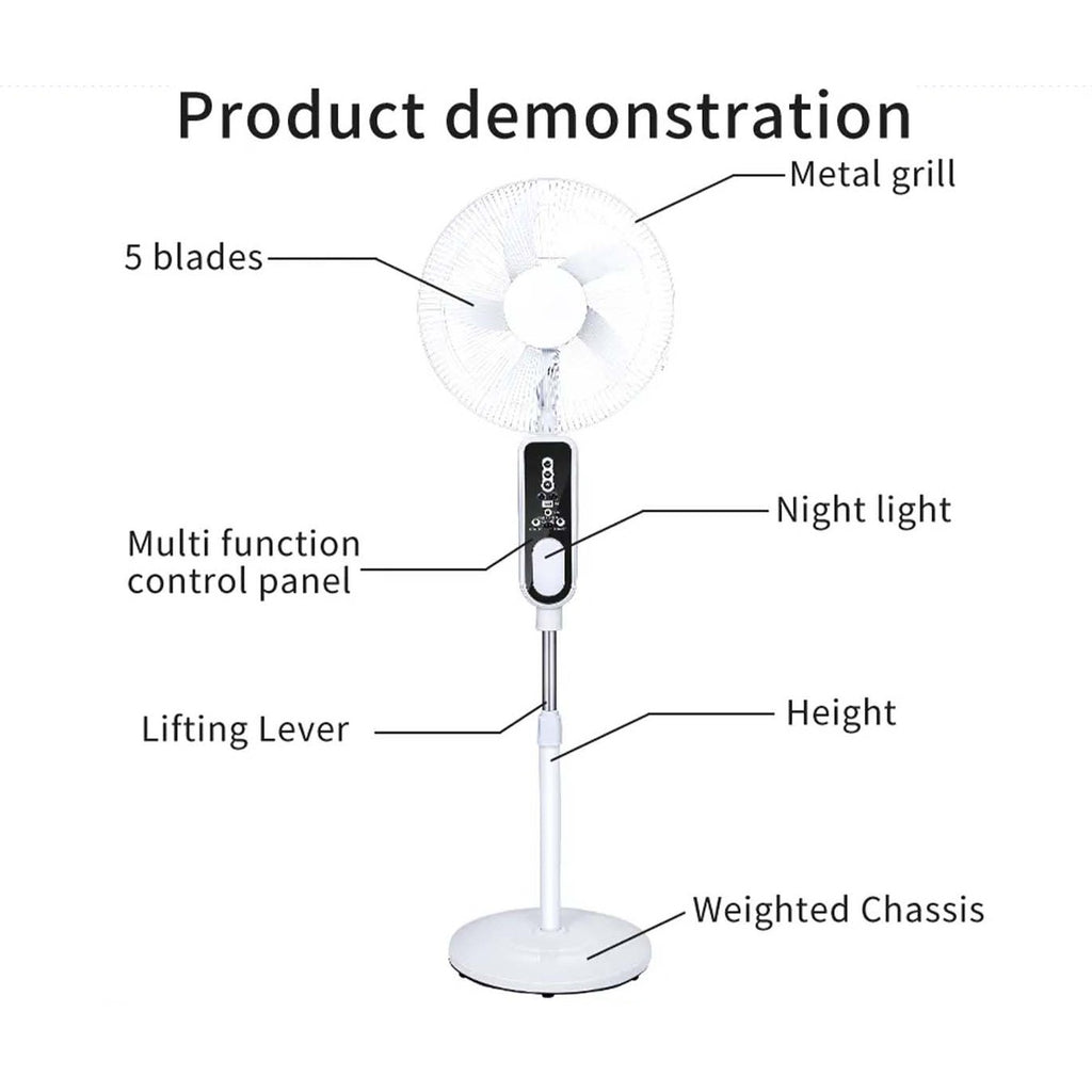 18" Solar Fan with 2 Bulb product image 3