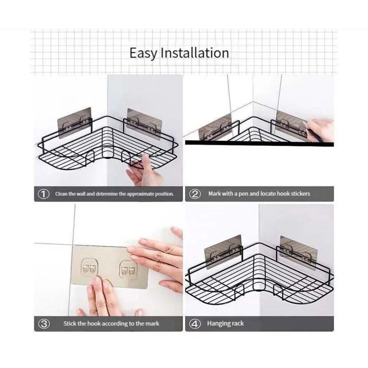 2 Pack Corner Shower Caddy, Bathroom Storage Organizer product image 4