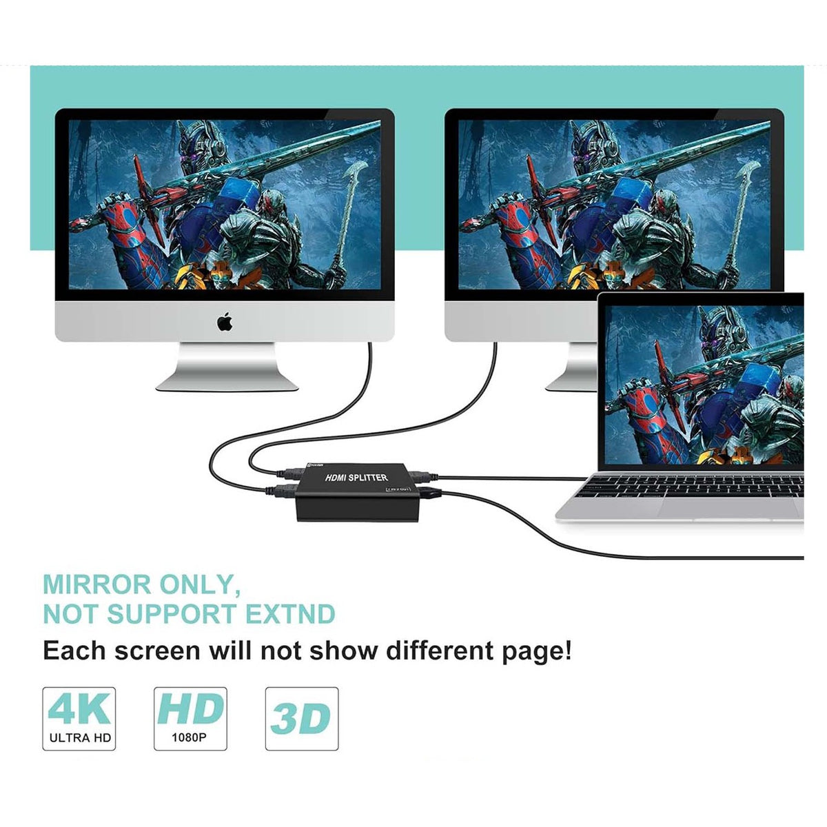 2 port HDMI Splitter product image 3