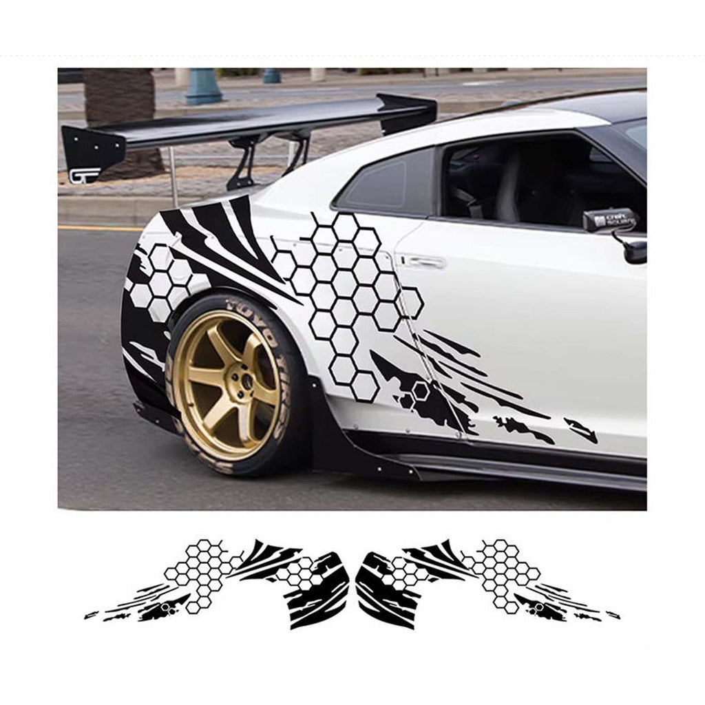 2Pcs Car Body Decal Honeycomb Design product image 1