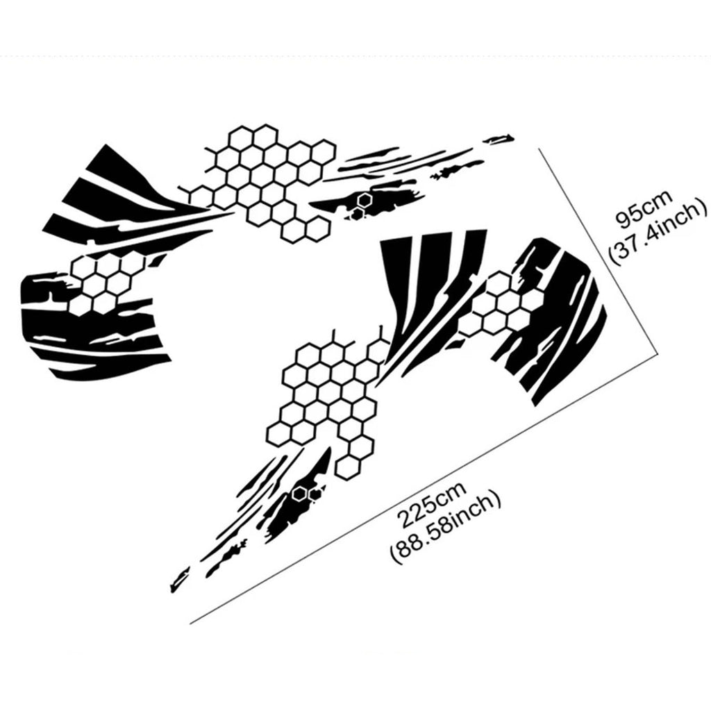 2Pcs Car Body Decal Honeycomb Design product image 4