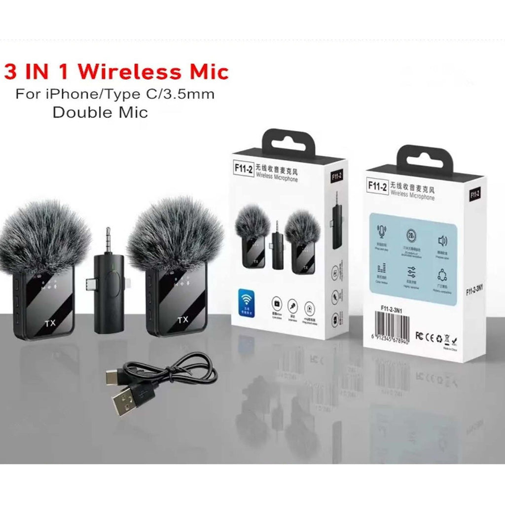 3 in 1 Noise Cancellation Wireless Mic product image 3