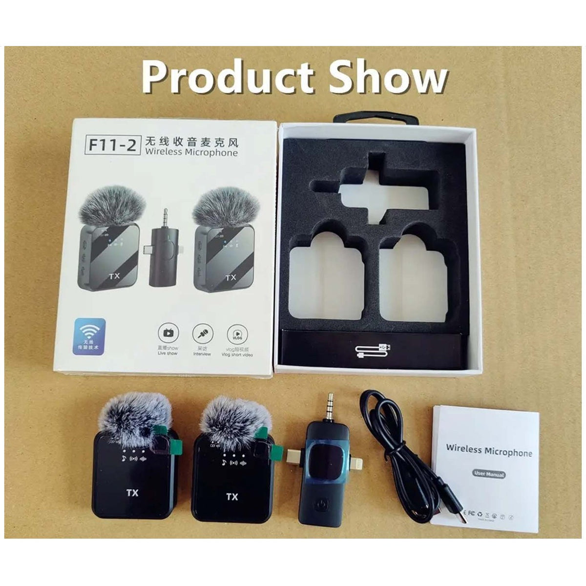 3 in 1 Noise Cancellation Wireless Mic product image 4