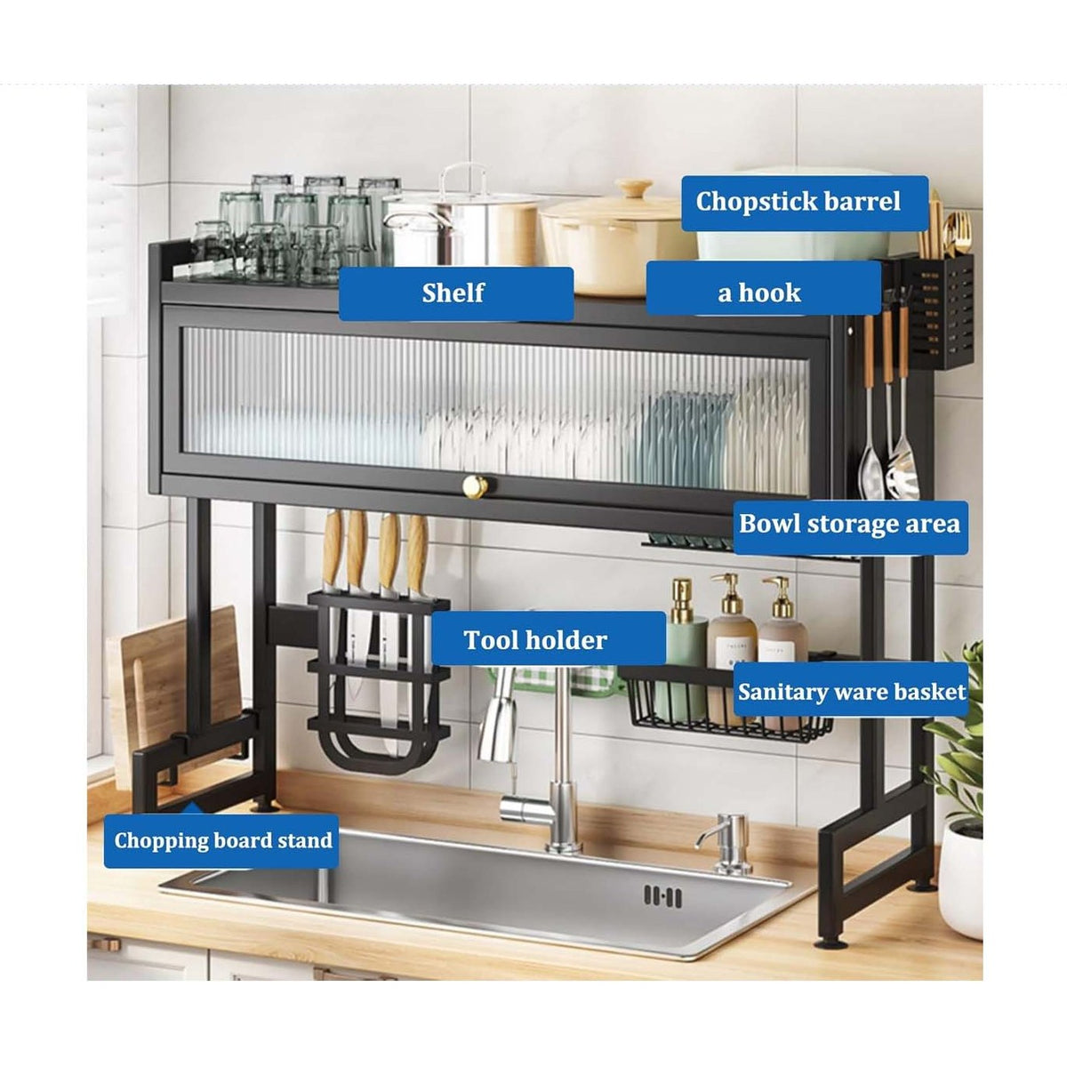3-Tier Over Sink Storage, Drying Rack Organizer product image 4