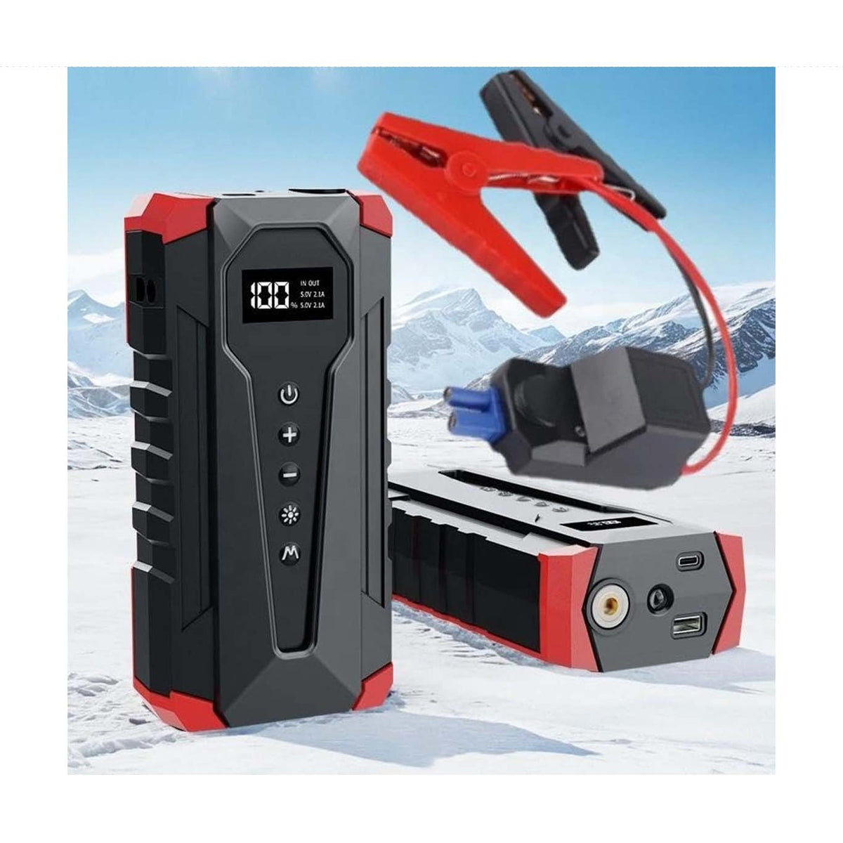 4 in 1 Portable Jump Starter with Tire Air Pump & Lighting product image 1