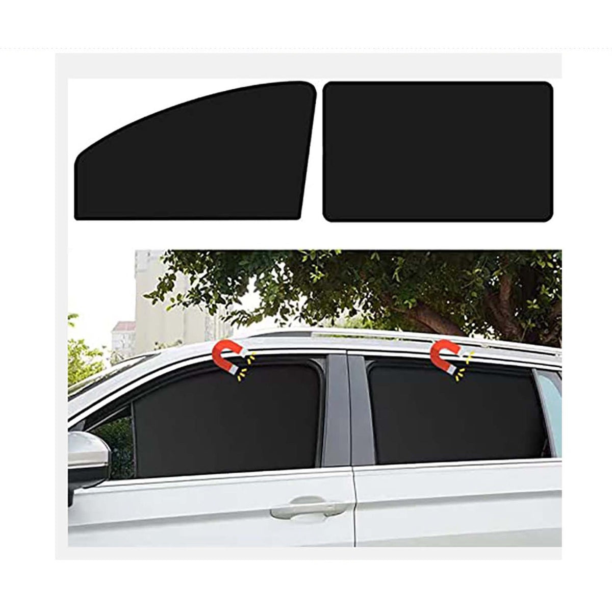 4pcs Magnetism Car Side Window Sun Shades Privacy Curtains product image 1