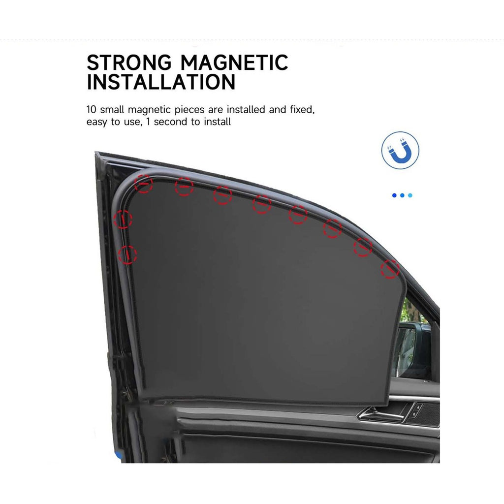 4pcs Magnetism Car Side Window Sun Shades Privacy Curtains product image 2