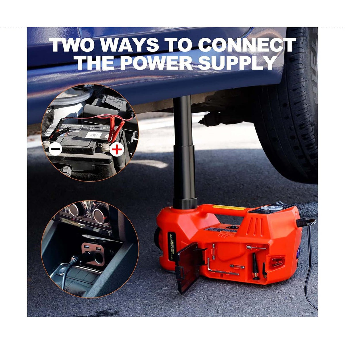 5 in 1 Electric Hydraulic Car Jack with Wrench image 3