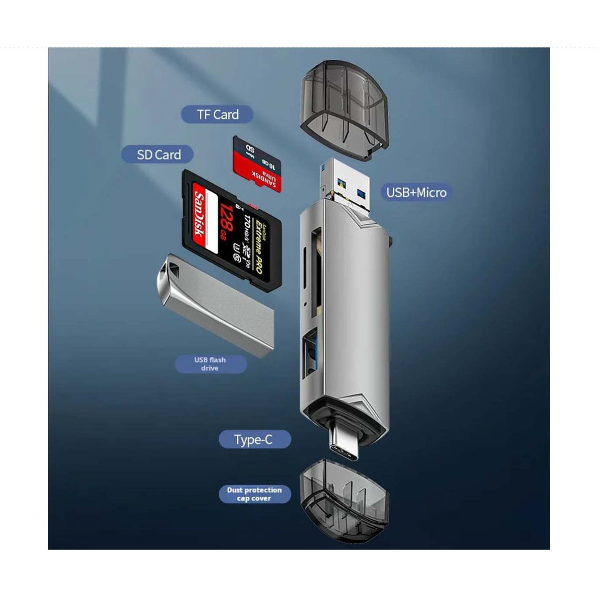 6 in 1 Multi-Function Card Reader product image 3