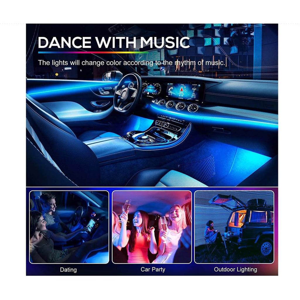 9 in 1 LED Interior Ambient Light and Footwell light for Car product image 1