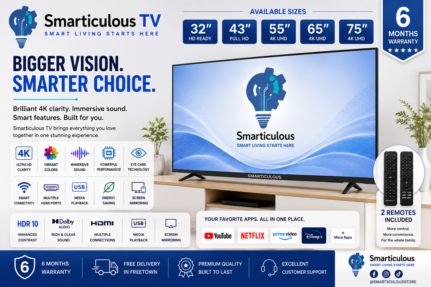 SMARTICULOUS FRAMELESS SMART TV