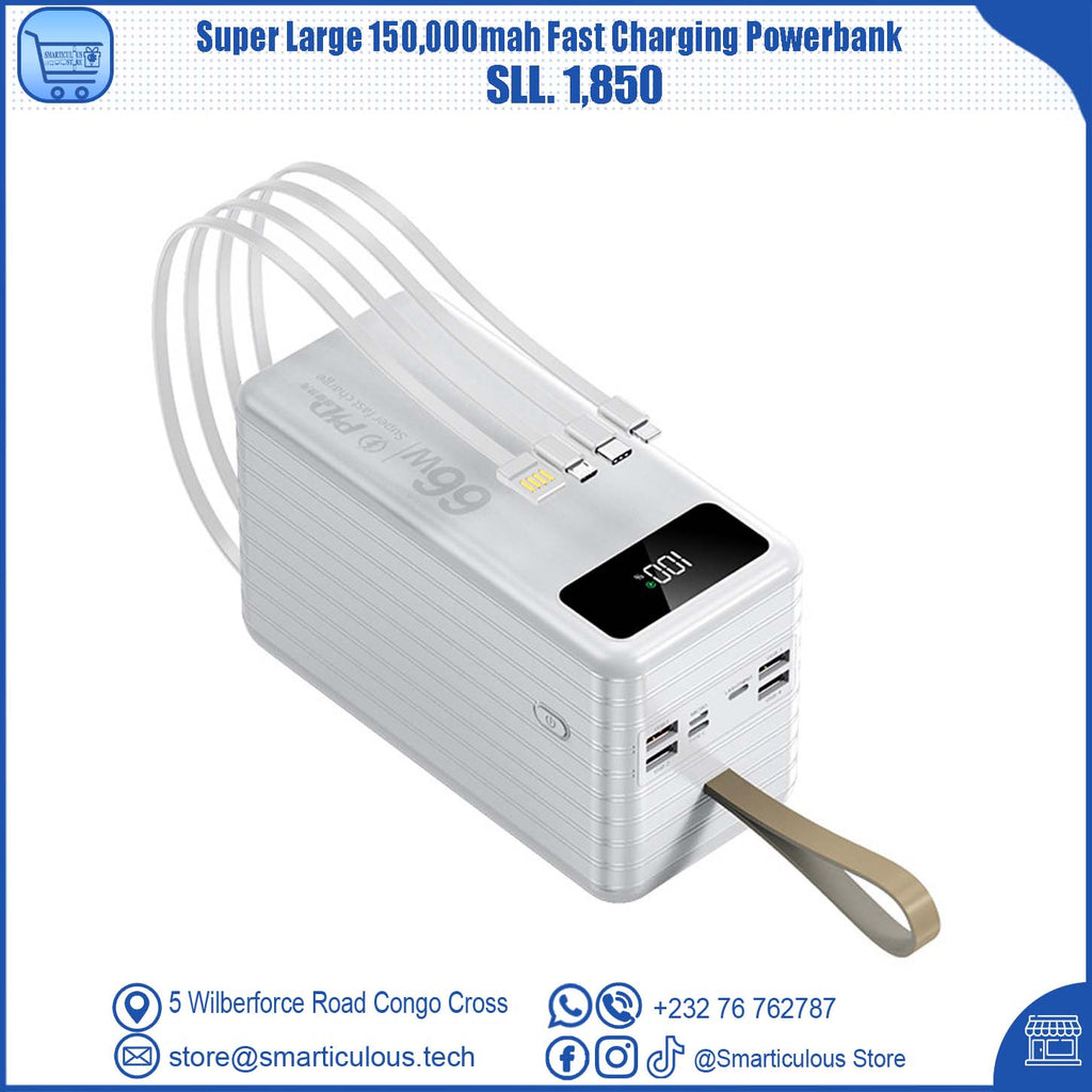 150,000mAh 66W Fast Charging Powerbank