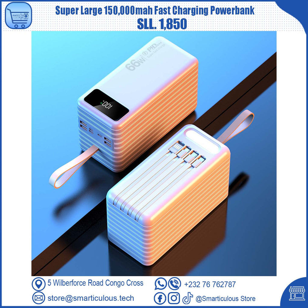 150,000mAh 66W Fast Charging Powerbank