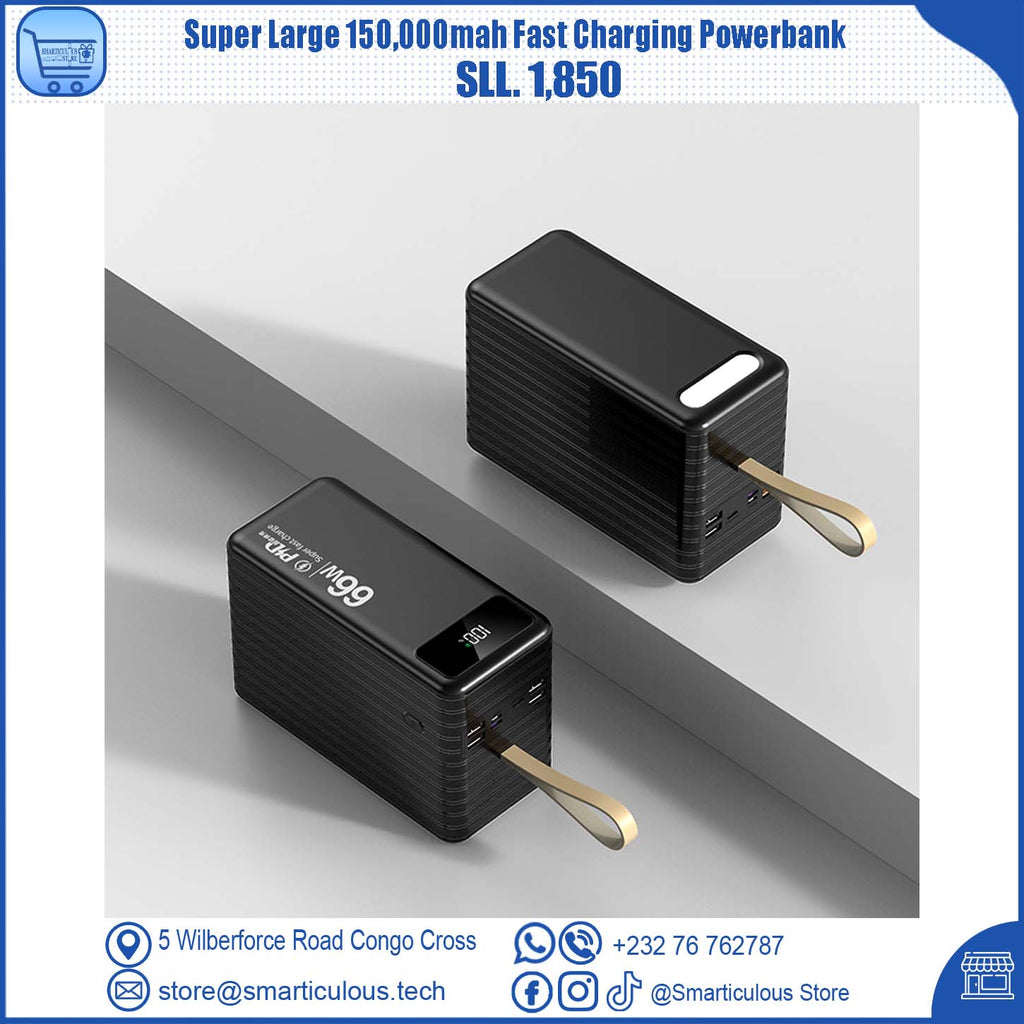 150,000mAh 66W Fast Charging Powerbank